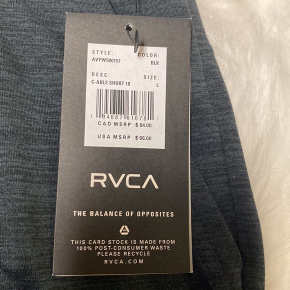 Men’s large RVCA able short 18 inches - Picture 8 of 10
